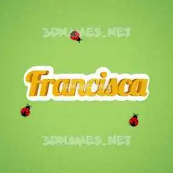 francisca in Ladybugs style - 3D name wallpaper