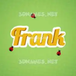frank in Ladybugs style - 3D name wallpaper