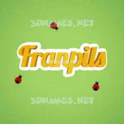 franpils in Ladybugs style - 3D name wallpaper