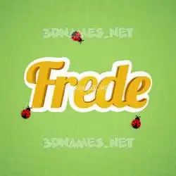 frede in Ladybugs style - 3D name wallpaper