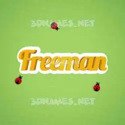 freeman in Ladybugs style - 3D name wallpaper
