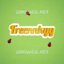 freennkyy in Ladybugs style - 3D name wallpaper