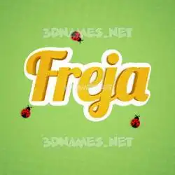 freja in Ladybugs style - 3D name wallpaper