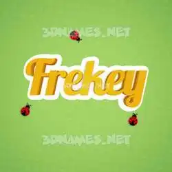 frekey in Ladybugs style - 3D name wallpaper