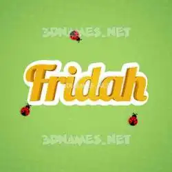 fridah in Ladybugs style - 3D name wallpaper