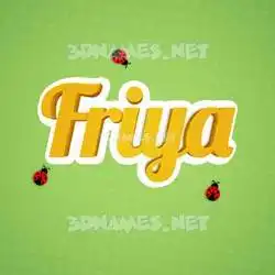 friya in Ladybugs style - 3D name wallpaper