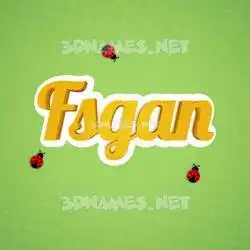 fsgan in Ladybugs style - 3D name wallpaper