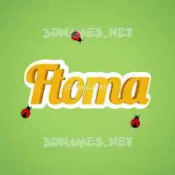 ftoma in Ladybugs style - 3D name wallpaper