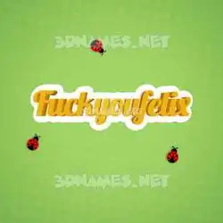fuckyoufelix in Ladybugs style - 3D name wallpaper