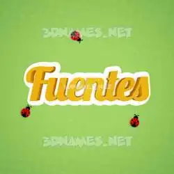 fuentes in Ladybugs style - 3D name wallpaper
