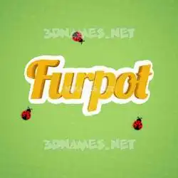 furpot in Ladybugs style - 3D name wallpaper