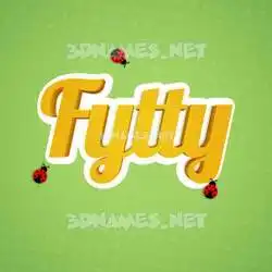 fytty in Ladybugs style - 3D name wallpaper
