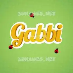 gabbi in Ladybugs style - 3D name wallpaper