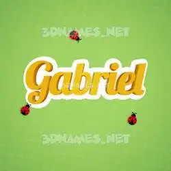 gabriel in Ladybugs style - 3D name wallpaper
