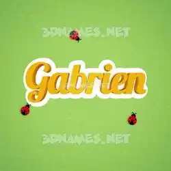 gabrien in Ladybugs style - 3D name wallpaper