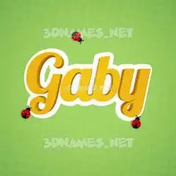 gaby in Ladybugs style - 3D name wallpaper