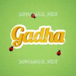 gadha in Ladybugs style - 3D name wallpaper