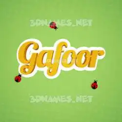 gafoor in Ladybugs style - 3D name wallpaper
