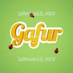 gafur in Ladybugs style - 3D name wallpaper