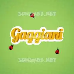 gaggiani in Ladybugs style - 3D name wallpaper