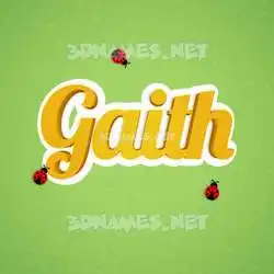 gaith in Ladybugs style - 3D name wallpaper