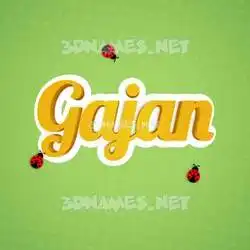gajan in Ladybugs style - 3D name wallpaper