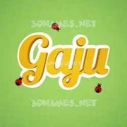 gaju in Ladybugs style - 3D name wallpaper