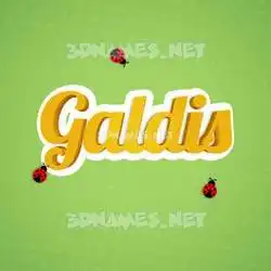 galdis in Ladybugs style - 3D name wallpaper
