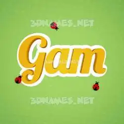 gam in Ladybugs style - 3D name wallpaper