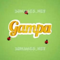 gampa in Ladybugs style - 3D name wallpaper