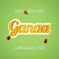 ganaa in Ladybugs style - 3D name wallpaper
