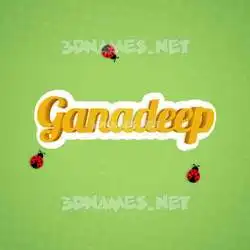 ganadeep in Ladybugs style - 3D name wallpaper