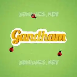 gandham in Ladybugs style - 3D name wallpaper