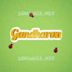 gandharva in Ladybugs style - 3D name wallpaper
