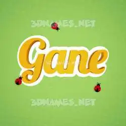 gane in Ladybugs style - 3D name wallpaper