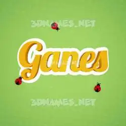 ganes in Ladybugs style - 3D name wallpaper