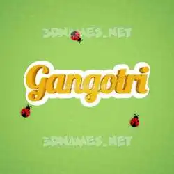 gangotri in Ladybugs style - 3D name wallpaper