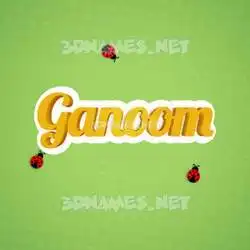 ganoom in Ladybugs style - 3D name wallpaper