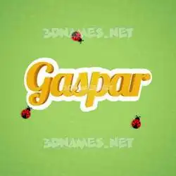 gaspar in Ladybugs style - 3D name wallpaper