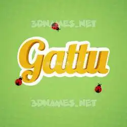 gattu in Ladybugs style - 3D name wallpaper