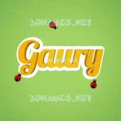 gaury in Ladybugs style - 3D name wallpaper