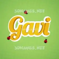 gavi in Ladybugs style - 3D name wallpaper