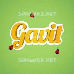 gavit in Ladybugs style - 3D name wallpaper