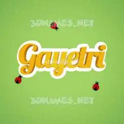 gayetri in Ladybugs style - 3D name wallpaper