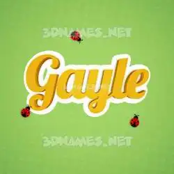 gayle in Ladybugs style - 3D name wallpaper