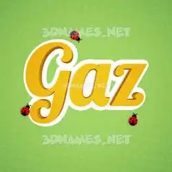 gaz in Ladybugs style - 3D name wallpaper