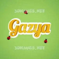 gazya in Ladybugs style - 3D name wallpaper