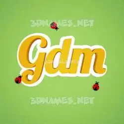 gdm in Ladybugs style - 3D name wallpaper
