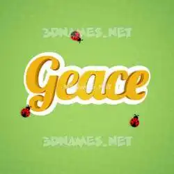 geace in Ladybugs style - 3D name wallpaper