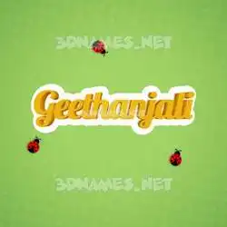 geethanjali in Ladybugs style - 3D name wallpaper